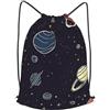 SMAZDFXX Zaino con coulisse modello Space Planet Borsa con cordoncino Zaino pieghevole Borsa sportiva da palestra per lo shopping Yoga