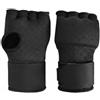 Wswqop Bendaggi da Arti Marziali Guanti Fitness Semidita Cuscinetto Pugno Ammortizzante Polsiera Avvolgente Regolabile Tessuto Traspirante Elasticizzato, Black, S