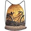 SMAZDFXX Zaino con coulisse Vecchia borsa a tracolla per bicicletta Zaino pieghevole Borsa sportiva da palestra per lo shopping Yoga