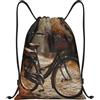 SMAZDFXX Zaino con coulisse Borsa sportiva da palestra Borsa da bicicletta con coulisse per palestra Sport Yoga Viaggio Medio