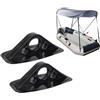TIDTALEO Supporto per Pagaia in PVC Nero, 2 Pezzi, Base Doppio Uso per Kayak | Montaggio per Tenda Parasole e Gommone, Accessori Kayak Fori Multipli, Basi Incluse