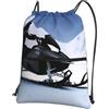 SMAZDFXX Zaino con coulisse, borsa a tracolla per motoslitta, zaino pieghevole, borsa sportiva da palestra per lo shopping e lo yoga