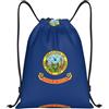 Pidgazdfgv Idaho State Flag Zaino con coulisse Sport Palestra Sackpack Tasche in rete Resistente all'acqua Borsa a corda Donne Uomini, Nero , S, Classico