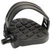 Baoblaze Pedale per Cyclette Pedale Bici Stazionaria con Cinghia Curva Superficie Antiscivolo Corpo Largo Albero Filettato in Plastica Durevole Adatto per Allenamento Indoor Palestra Casa