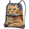 SMAZDFXX Zaino con coulisse, borsa a tracolla per gatti, zaino pieghevole, borsa sportiva da palestra per lo shopping e lo yoga