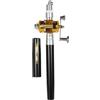 Jiawu Mulinello da Pesca Combinato, Canna da Pesca Tascabile Allungabile Compatta Dimensioni Penna Chiusa 20,5 Cm Estesa 99 Cm, Mini Canna da Telescopica con Mulinello in Lega di Alluminio con (BLACK)
