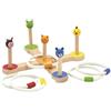Baoblaze Gioco Lancio Anelli Bambini Ad Anelli di Precisione Educativo con Base in Legno E Anelli in Nylon per Esercizio Fisico E
