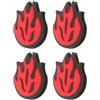 Luxshiny 4 Pezzi Smorzatore di Vibrazioni per Racchetta da Tennis in Silicone a Forma di Fiamma Rosso, Miglior Controllo e Presa Confortevole, per Allenamenti e Partite