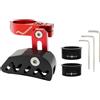 HAKIDZEL Stabilizzatore Catena Bici Singolo Disco Guida e Clamp Rosso | Lega di Alluminio e Pom, Leggero, Previene Cadute, per Bicicletta da Montagna