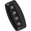 Kichvoe Staffa di Montaggio Nero per Barca Gonfiabile a 4 Fori in PVC | Piastra di Ancoraggio per Cinghia, per Dinghy e Kayak, Hardware Marino