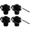 SWOOMEY Valvola Gonfiabile per Kayak e Canoa in PVC Nera 4 Pezzi | Molla e Filtro Inclusi, Ricambio Rapido, Accessori per Gonfiaggio e Scarico