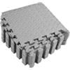 Gatuida 12 Pezzi Tappetino per Pavimenti Eva a Incastro, Tappeto da Pavimento con Trama Foglia, 30x30, Grigio, Assorbente e Spesso, per Corridoio e Bagno