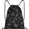SMAZDFXX Zaino con coulisse pieghevole con carte da gioco vintage, zaino sportivo, borsa da palestra, borsa da yoga leggera impermeabile 16,5 X19,6 modello 1-188