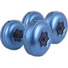 Generisch Set di 2 manubri gonfiabili blu, peso regolabile da 8 a 10 kg, pesi da viaggio portatili per allenamento a casa, in PVC e acciaio, resistenti agli urti, 34 x 21 cm, per esercizi di fitness