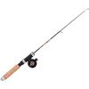 Minhe Canna da pesca sul ghiaccio e mulinello per canna corta telescopica portatile in fibra di vetro EVA manico per inverno all'aperto trota pesce persico Walleye attrezzatura da pesca 60-65 cm (B65TC