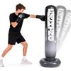 CYFIE Sacco da boxe gonfiabile con guanti da boxe e pompa, 150 cm, sacco da boxe autoportante, attrezzatura per allenamento MMA Muay Thai Fitness