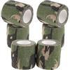 PACKOVE 6 Rotoli Nastro Mimetico Adesivo per Esterni Non Tessuto Struttura a Rete, Adatto per Equipaggiamento e Torce, Camuffamento Efficiente per Avventure Outdoor