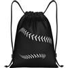 SMAZDFXX Zaino con coulisse e simbolo della palla da baseball, pieghevole, con cordoncino, zaino sportivo, borsa da palestra, impermeabile, leggero, per yoga, 16,5 X19,6 modello 1-182