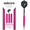 Unicorn Soft Tip Darts Set | Core Plus | Soft Touch Smooth Rubberised Brass Barrels | 16g, 17g, 18g or 19g