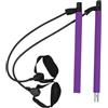 BESTOMZ Pilates Bar Foot Strap Regolabile, Barra Pilates Fitness in Acciaio Inox e Abs, Porpora, per Esercizio e Dimagrimento, per Amiche