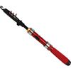 Minhe Canna da pesca telescopica compatta retrattile portatile per pescatori ideale per varie tecniche di pesca (1.0)