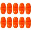 Lastdaytime 10pcs Inline Pesca Sonagli ABS Lure Perline Arancione Rosso Verde | Costruzione in plastica ABS, resistente all'acqua, colori vivaci visibili, dimensioni 31 mm, si adatta a linee grandi