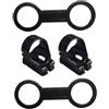 BESTOMZ Clip Morbide in Silicone per Maschera Subacquea e Tubo Snorkel, Nero, 4 Pezzi, Facili da Montare, Accessorio per Immersioni