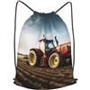 SMAZDFXX Zaino con coulisse, trattore, fattoria, borsa con cordoncino, zaino pieghevole, borsa sportiva da palestra per lo shopping, yoga