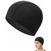 XALFST Cuffia Piscina Uomo 1 Pezzo Nero, Tessuto Super Stretch e Asciugatura Rapida, Calzata Sicura Antiscivolo per Piscina Nuoto Adulti Bambini Allenamento