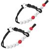 ULTECHNOVO 2 Pezzi Contatore Punteggio Golf a Perline Contatore Colpi Golf da Polso Plastico Rosso Leggero Fibbia Outdoor