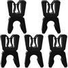 BESPORTBLE 5 Pezzi Fibbia per Asta Marker Nero in Pp Design Girevole Versatile per Allenamento Calcio Scuole e Campi da Calcio Attrezzatura Resistente e Funzionale