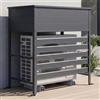 Mendler Copertura in Alluminio per climatizzatore/Pompa di Calore HWC-P94, vano Contenitore stoccaggio 110x96x43 cm - Antracite