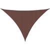 Todiikf Tenda parasole triangolare 4 x 5 x 6,4 m, in tessuto Oxford, impermeabile, protezione solare per terrazza, giardino e balcone, robusta tenda a vela con corde di fissaggio, marrone