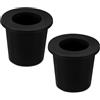 lasuroa 2pz Foro Anello Tavolo Ombrellone, Cuneo Cono Ombrellone Stabilizzatore Manicotto Adattatore Patio Inserto Foro Tavolo Ombrellone 5,1-6,4cm Patio Adattatore Ombrellone Piscina 3,8cm (Nero)