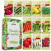 LW TORAF Set di semi XXL 12 varietà pregiate di ortaggi, 2500 semi da orto, per balcone, cucina, barbabietola, cipolla, zucchina, fagiolo, aneto, carota, cetriolo, pomodoro, peperone