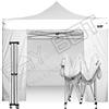 RAY BOT. Gazebo 3m x 3m in acciaio piede da 40mm rinforzato. Impermeabile con tessuti da 350g metro. Resistente al vento. Gazebo Pieghevole richiudibile (Teli 1 Porta, 3 Ciechi, Bianco)