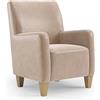 CAVADORE Poltrona Vida con imbottitura in microfibra, 74 x 93 x 81 cm, colore beige