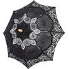 Homoyoyo Ombrello in Pizzo Elegante Nero Design Grande e Manico in Legno, Parasole Delicato e Naturale per Scene di Danza