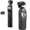 ZOMFOM Videocamera Vlogging, FHD 1080P Touch Screen Pocket Body Cam con doppia lente ruotata regolazione, batteria esterna caricabatterie rapido, scheda da 32 GB inclusa