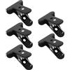 BESTOMZ Clip per Sfondo Fotografico in Lega e Spugna Portatile Nero 5 Pezzi Morsetto per Supporto Fondale Fotografico Montaggio Rapido, per Video Production e Outdoor