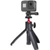 Ciieeo Selfie Stick Treppiede per Fotocamera e Telecamera, Asta Telescopica in Lega di Alluminio e Pc, Attacco 1/4, Nero, per Live Streaming e Outdoor