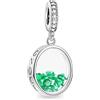 GNOCE Ciondolo Ovale Con Pietra Portafortuna in Argento Sterling 925 Con Perline Per Bracciale Collana Gioiell Regalo Per Compleanno Donne e Ragazze (Maggio)