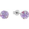 AMOR - Orecchini da Donna in Argento 925 - con Zircone - Orecchino a Perno a Sfera - AMR-E0162