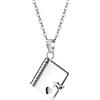 JewelryWe Collana a libro personalizzata da donna in acciaio inox, medaglione apribile con ciondolo a forma di lettera d'amore, con incisione, regalo personalizzato per moglie fidanzata amante,