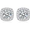 Maison Dianie Orecchini da donna in argento Sterling 925 con moissanite a forma di cuore, regalo di compleanno, matrimonio, San Valentino