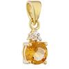 NKlaus ciondolo in vero citrino 333 oro giallo 8 carati gioiello topazio bianco amuleto 14081