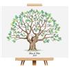 LearnLyrics Libro degli ospiti per matrimonio - Albero delle impronte digitali, poster su tela, pittura creativa per compleanno, festa impermeabile, con tela decorativa personalizzata per gli ospiti per firmare e