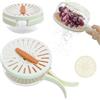 Zatixbu Centrifuga per insalata, piccola, 24 cm, compatta, con cestello scolapasta rimovibile, ciotola per lattuga 2 in 1 per lavare e servire, coperchio a prova di perdite, facile manovella, salvaspazio