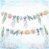 Easy Joy 2 ghirlande con animali marini da 2 m, decorazione del mondo subacqueo