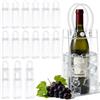 VETOLAKA 18 sacchetti refrigeranti per bottiglie, in PVC, 10 x 25 x 10 cm, trasparenti, a prova di perdite, con manico, per birra fredda, vino, bevande, all'aperto, campeggio